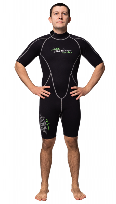 Wetsuit Marlin MALIBU SHORTY MAN 2.5 mm Black/Silver