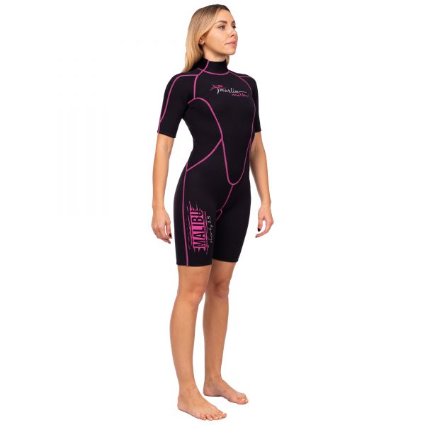 Wetsuit Marlin MALIBU SHORTY LADY 2.5 mm Black/Pink