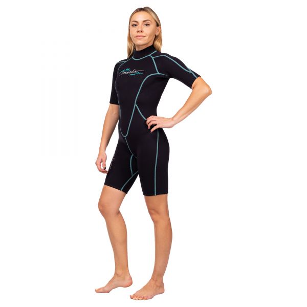 Traje Marlin MALIBU SHORTY LADY 2.5 mm Negro/Azul aquatico