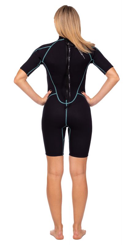 Wetsuit Marlin MALIBU SHORTY LADY 2.5 mm Black/Aqua blue