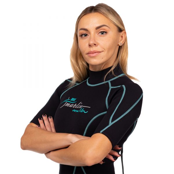 Гідрокостюм Marlin MALIBU SHORTY LADY 2,5 мм Black/Aqua Blue