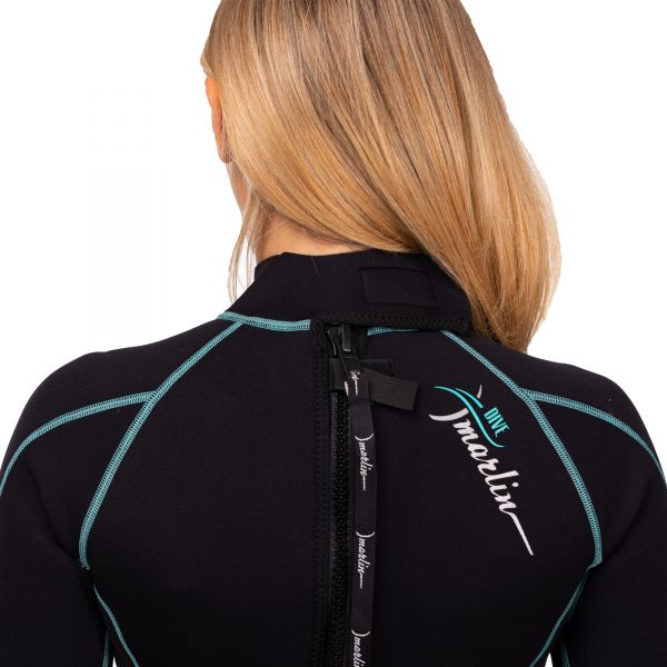 Гідрокостюм Marlin MALIBU SHORTY LADY 2,5 мм Black/Aqua Blue