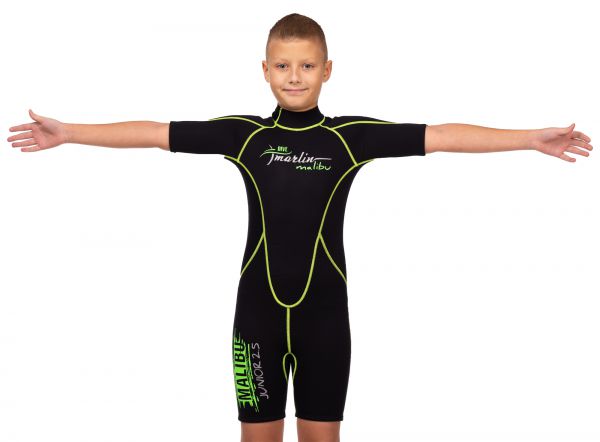 Wetsuit Marlin MALIBU SHORTY JUNIOR 2.5 mm Black/Green