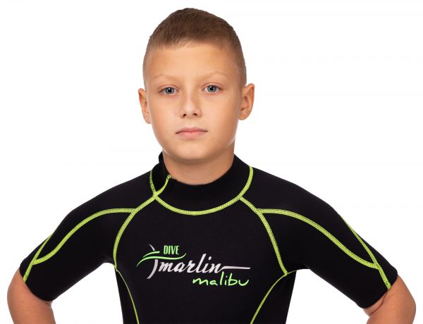 Гідрокостюм Marlin MALIBU SHORTY JUNIOR 2,5 мм Black/Green