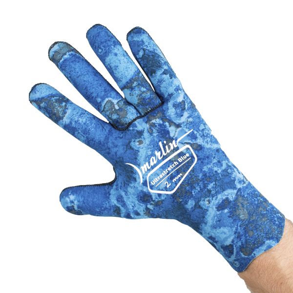 Guantes Marlin ULTRASTRETCH 2 mm Azul océano camuflaje