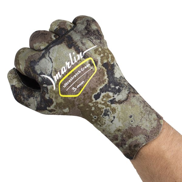 Guantes Marlin ULTRASTRETCH 3 mm  Verde camuflaje