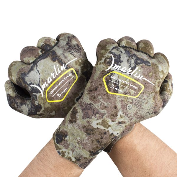 Guantes Marlin ULTRASTRETCH 3 mm  Verde camuflaje