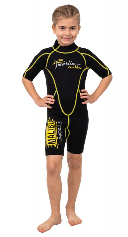 Traje Marlin MALIBU SHORTY JUNIOR 2.5 mm Negro/Amarillo