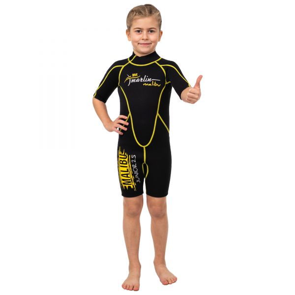 Wetsuit Marlin MALIBU SHORTY JUNIOR 2.5 mm Black/Yellow