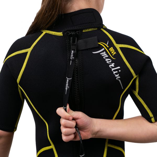 Wetsuit Marlin MALIBU SHORTY JUNIOR 2.5 mm Black/Yellow