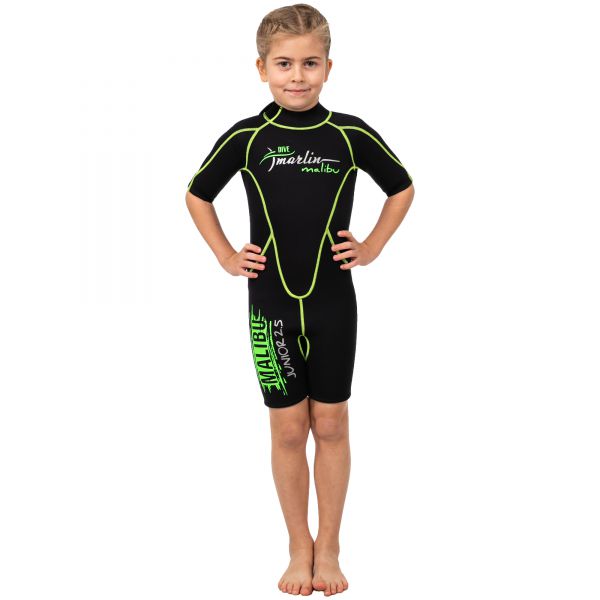 Wetsuit Marlin MALIBU SHORTY JUNIOR 2.5 mm Black/Green