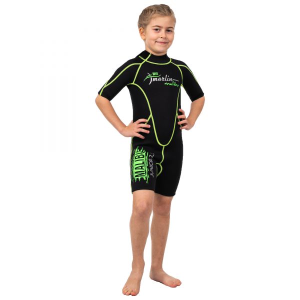 Гидрокостюм Marlin MALIBU SHORTY JUNIOR 2,5 мм Black/Green