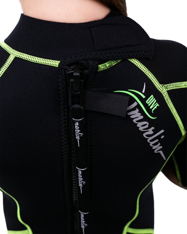 Wetsuit Marlin MALIBU SHORTY JUNIOR 2.5 mm Black/Green