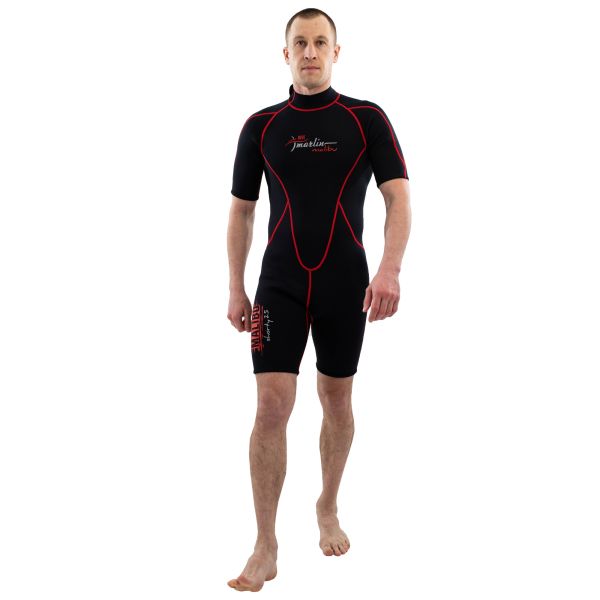 Wetsuit Marlin MALIBU SHORTY MAN 2.5 mm Black/Red