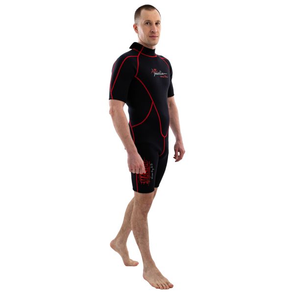 Гідрокостюм Marlin MALIBU SHORTY MAN 2,5 мм Black/Red