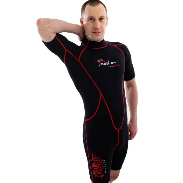 Wetsuit Marlin MALIBU SHORTY MAN 2.5 mm Black/Red