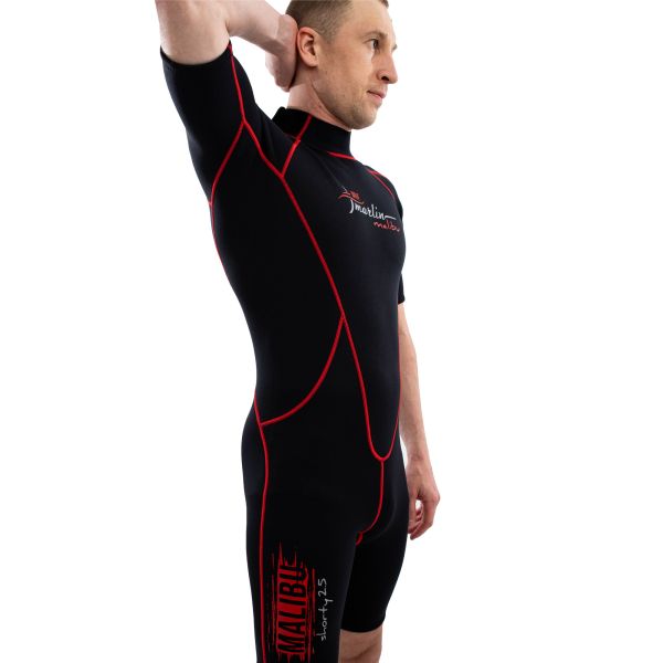 Wetsuit Marlin MALIBU SHORTY MAN 2.5 mm Black/Red