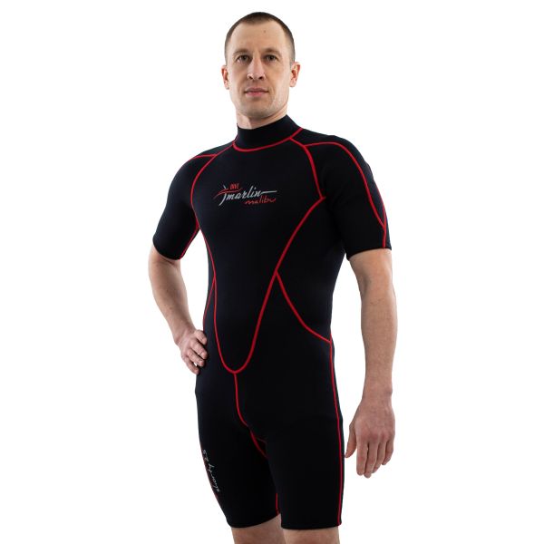 Wetsuit Marlin MALIBU SHORTY MAN 2.5 mm Black/Red