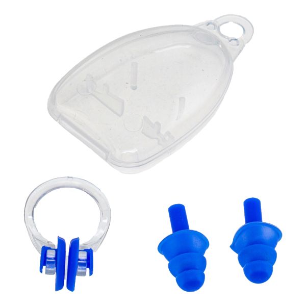 Tapones para los oídos + clip nasal Marlin Swim Azul