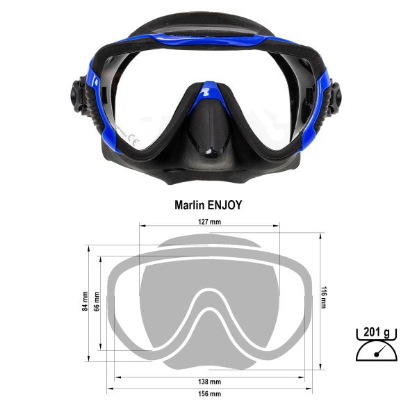 Mask Marlin ENJOY Blue/Black