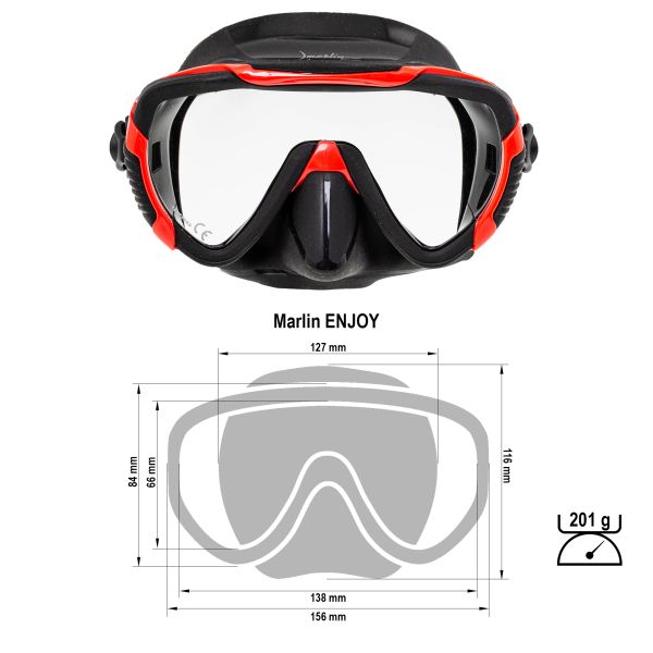 Mask Marlin ENJOY Red/Black