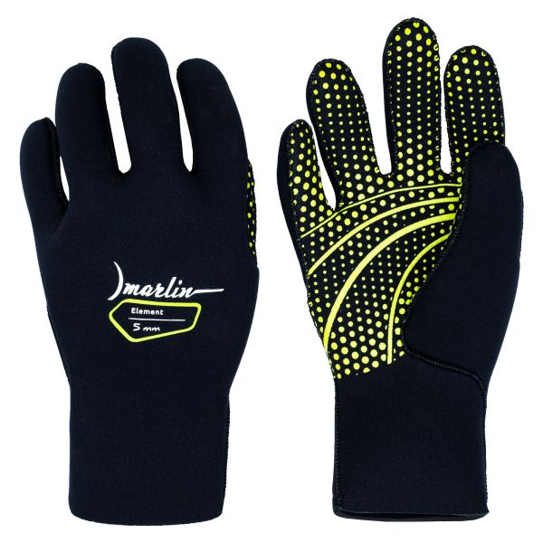 Guantes Marlin ELEMENT 5 mm Negro/Verde