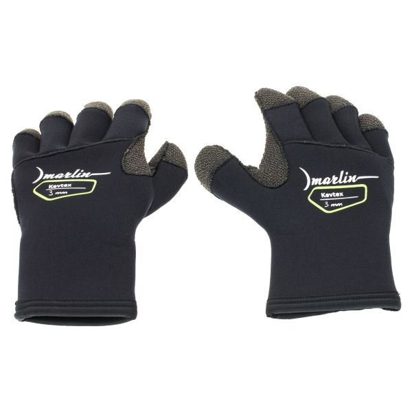 Guantes Marlin KEVTEX 3 mm Negro