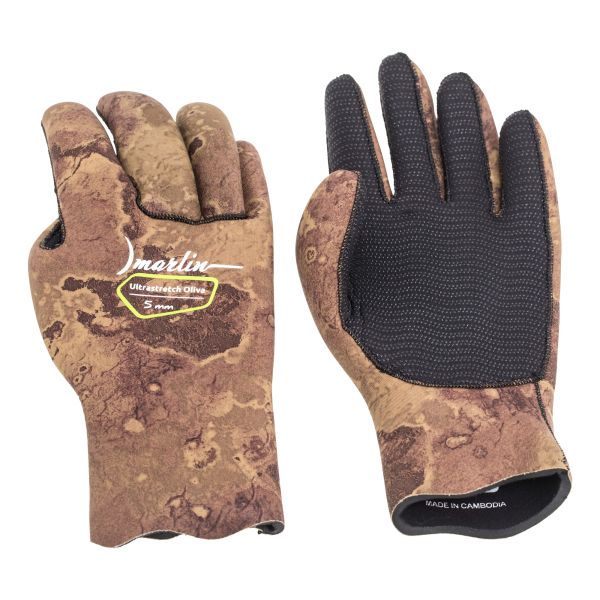 Guantes Marlin ULTRASTRETCH 5 mm Oliva camuflaje