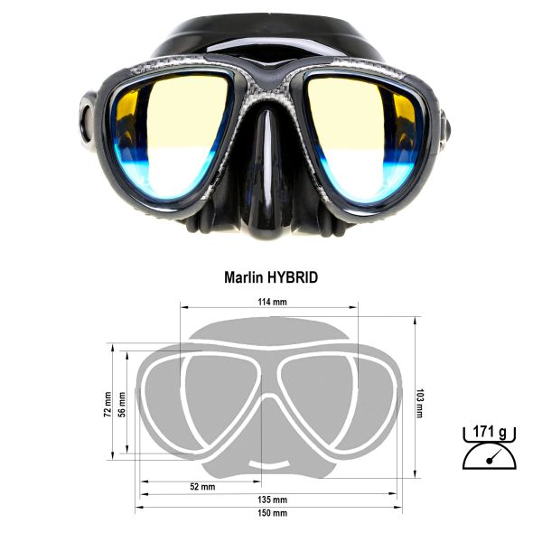 Marlin Hybrid karbon Mask + enlightened lenses