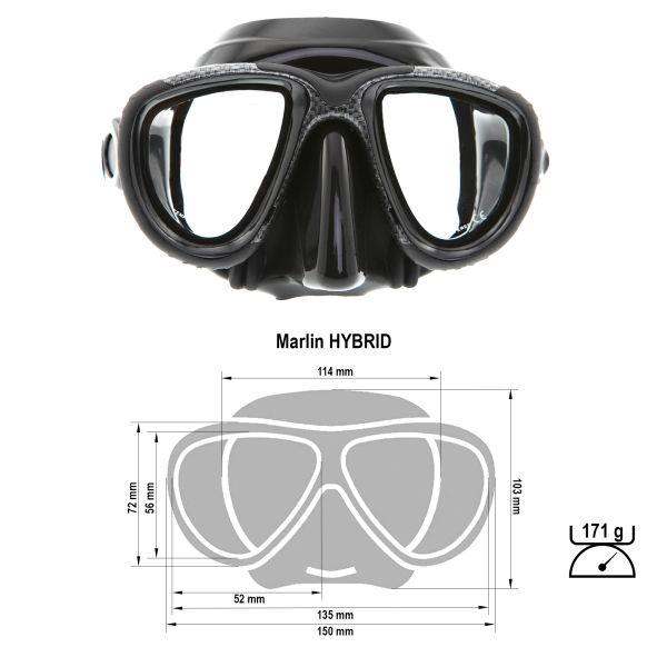 Marlin Hybrid karbon Mask