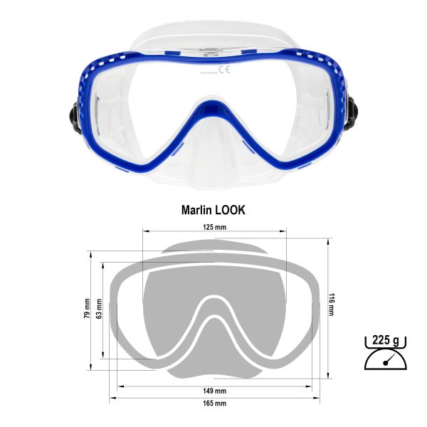 Mask Marlin LOOK Blue/Clear