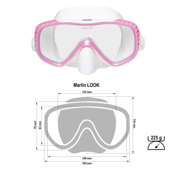 Mask Marlin LOOK Pink/White