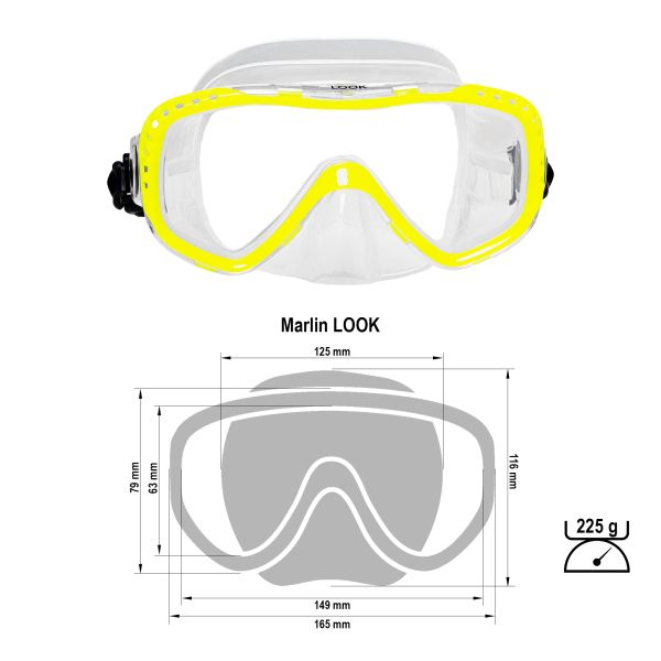 Mask Marlin LOOK Yellow/Clear