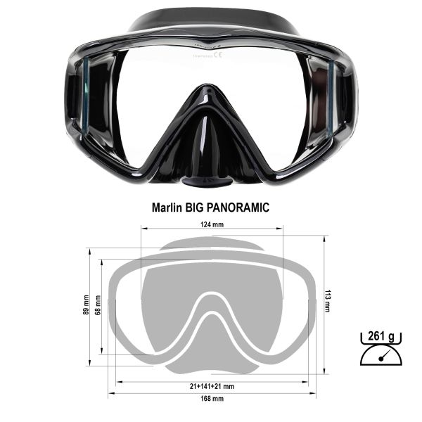 Mask Marlin BIG PANORAMIC Black