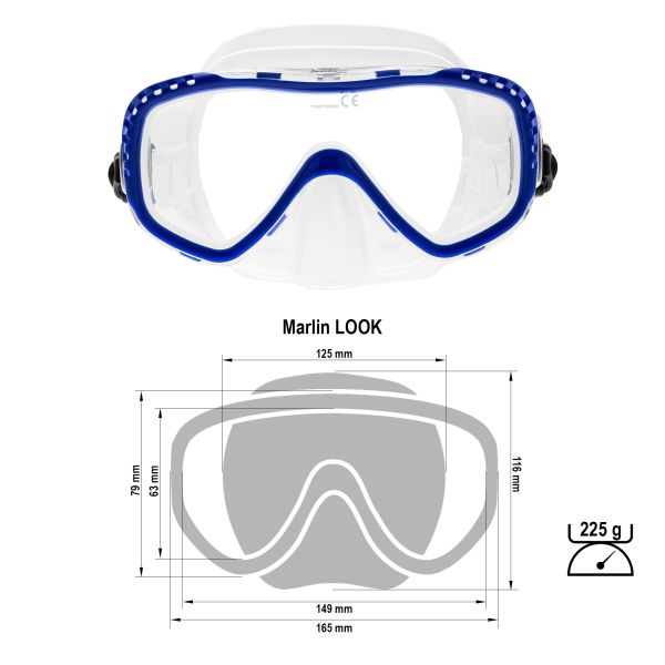 Mask Marlin LOOK Dark blue/Clear