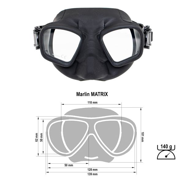 Маска Marlin MATRIX Black