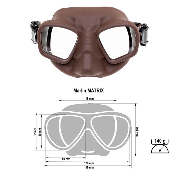 Mask Marlin MATRIX Brown