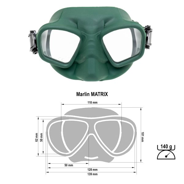 Mask Marlin MATRIX Green