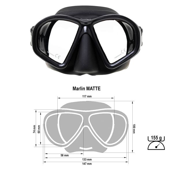 Mask Marlin MATTE Black 