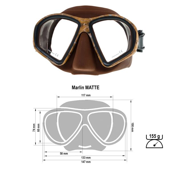 Mask Marlin MATTE Brown