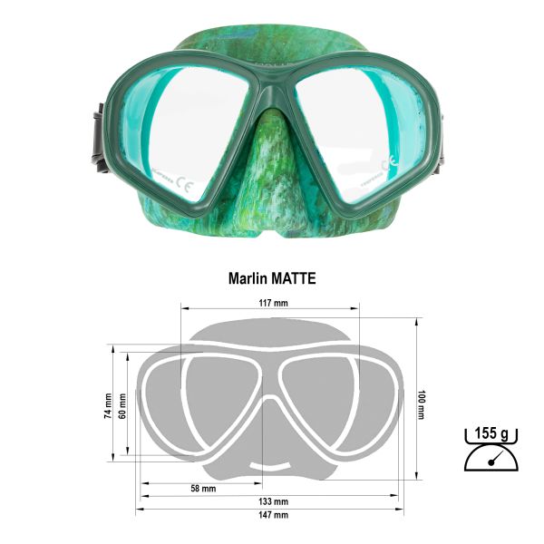 Mask Marlin MATTE 2.0 Camo Green