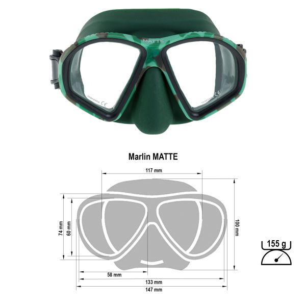 Mask Marlin MATTE Green