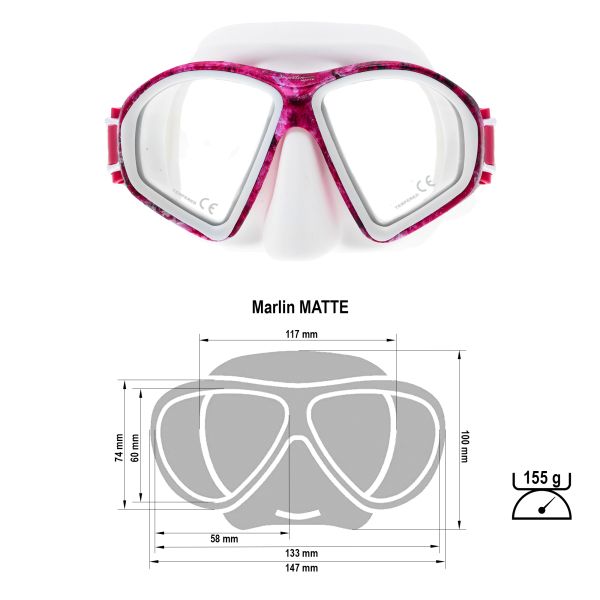 Mask Marlin MATTE Pink/White