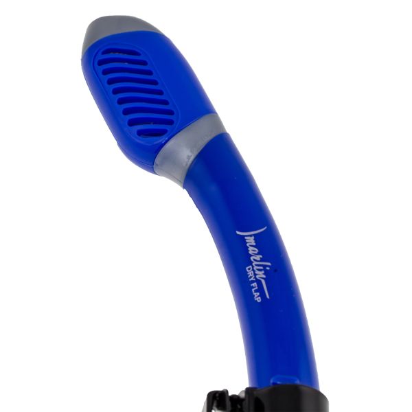 Marlin Dry Flap Blue/trans Snorkel