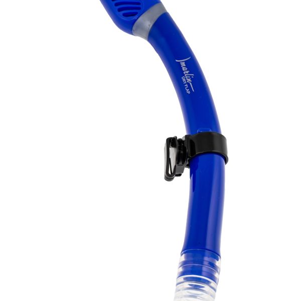 Marlin Dry Flap Blue/trans Snorkel