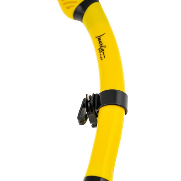 Marlin Dry Flap Yellow/black Snorkel