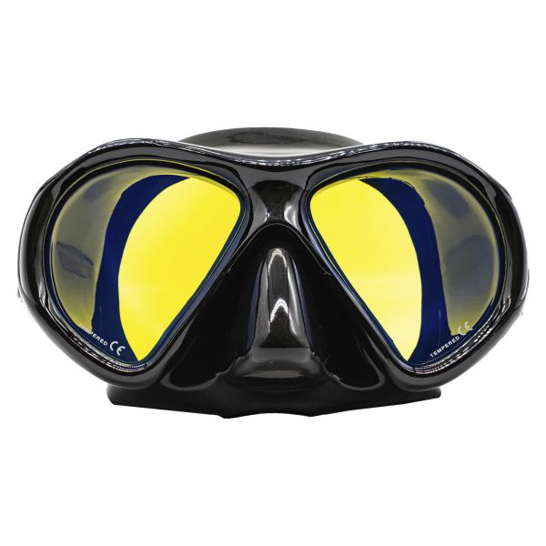 Mask Marlin SUPERBA Black with yellow mirror lens