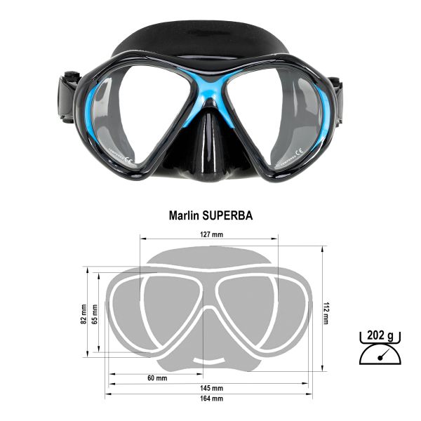 Маска Marlin Superba Black/Blue