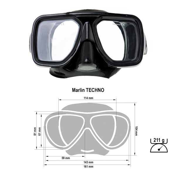 Mask Marlin Techno Black