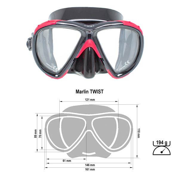 Marlin Twist Black/Red Mask